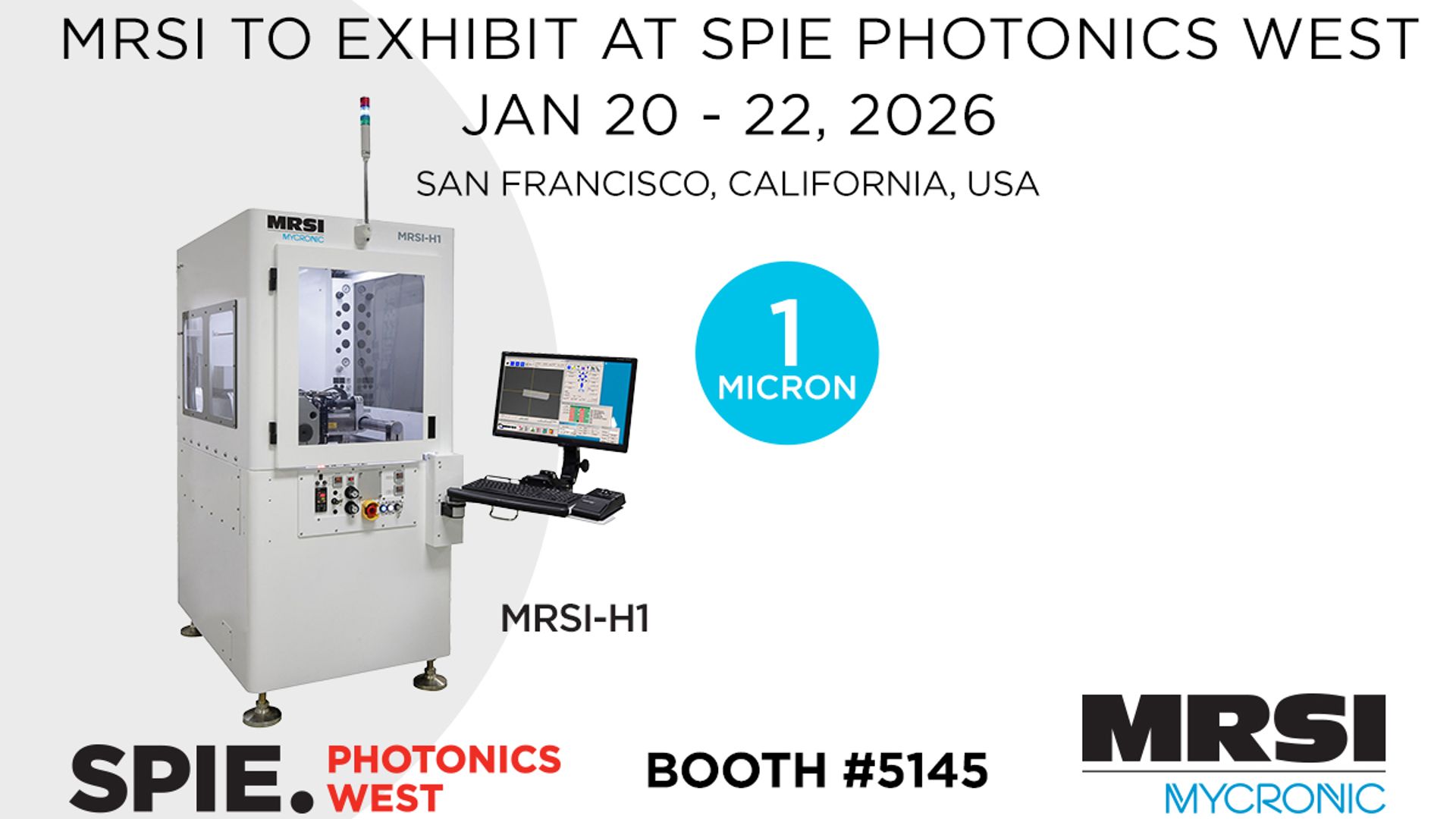 SPIE Photonics West MRSI to Exhibit