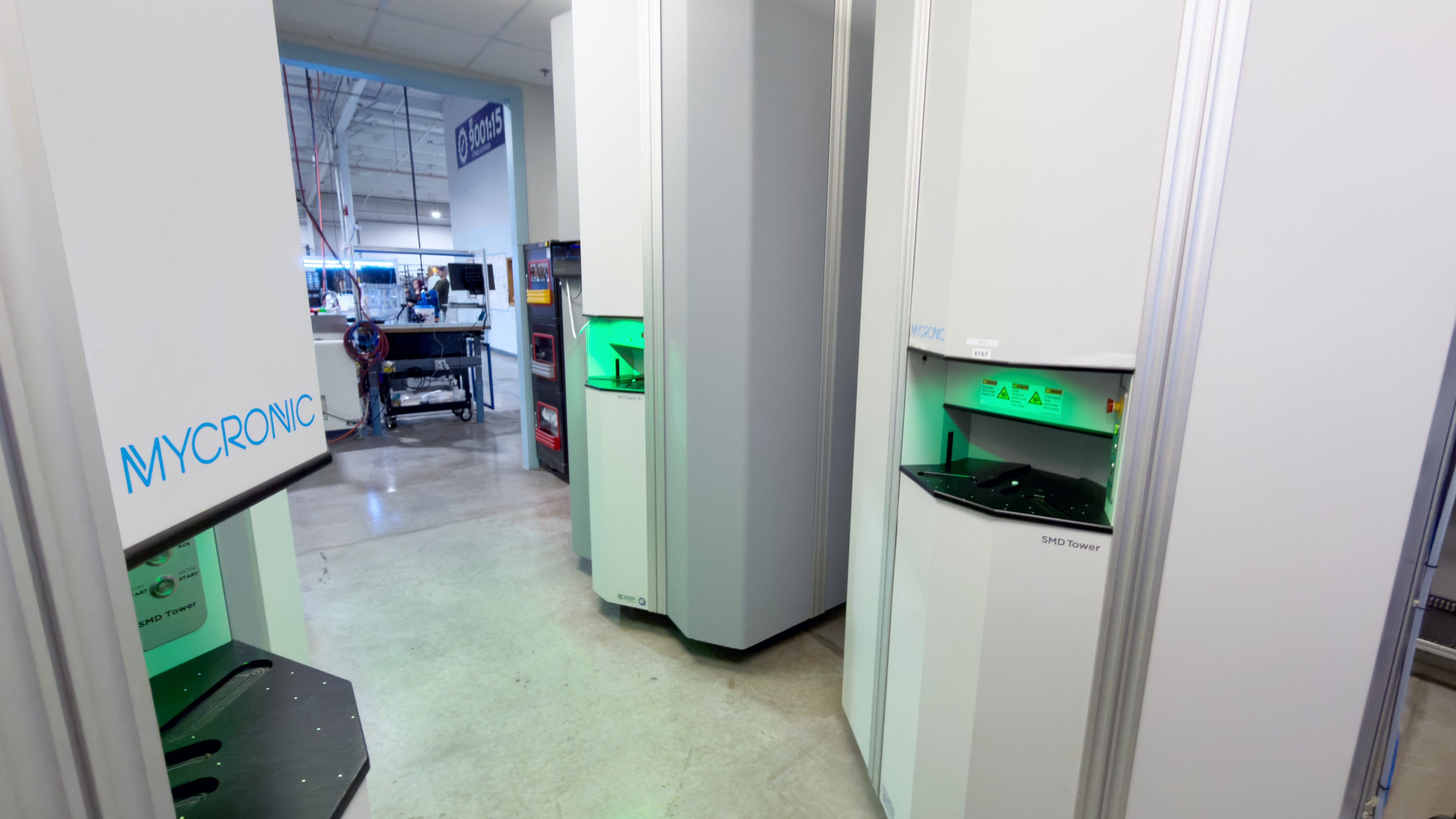 Z-AXIS several Mycronic material handling storage units for PCB assembly